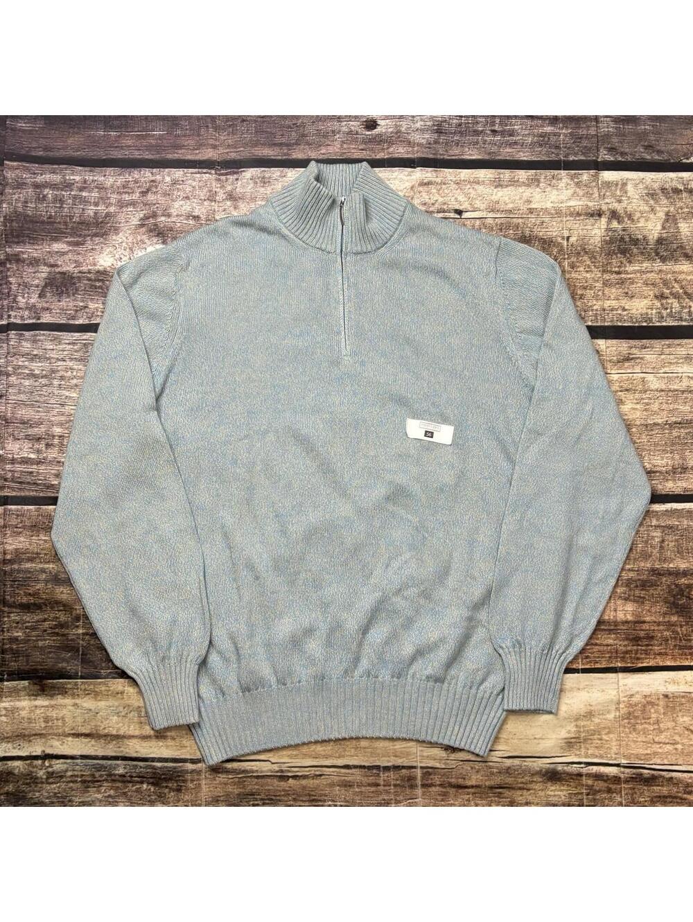 David Lance New York Sweater Mens IT 56 Large 1/4 Zip Italy